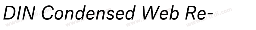 DIN Condensed Web Re字体转换